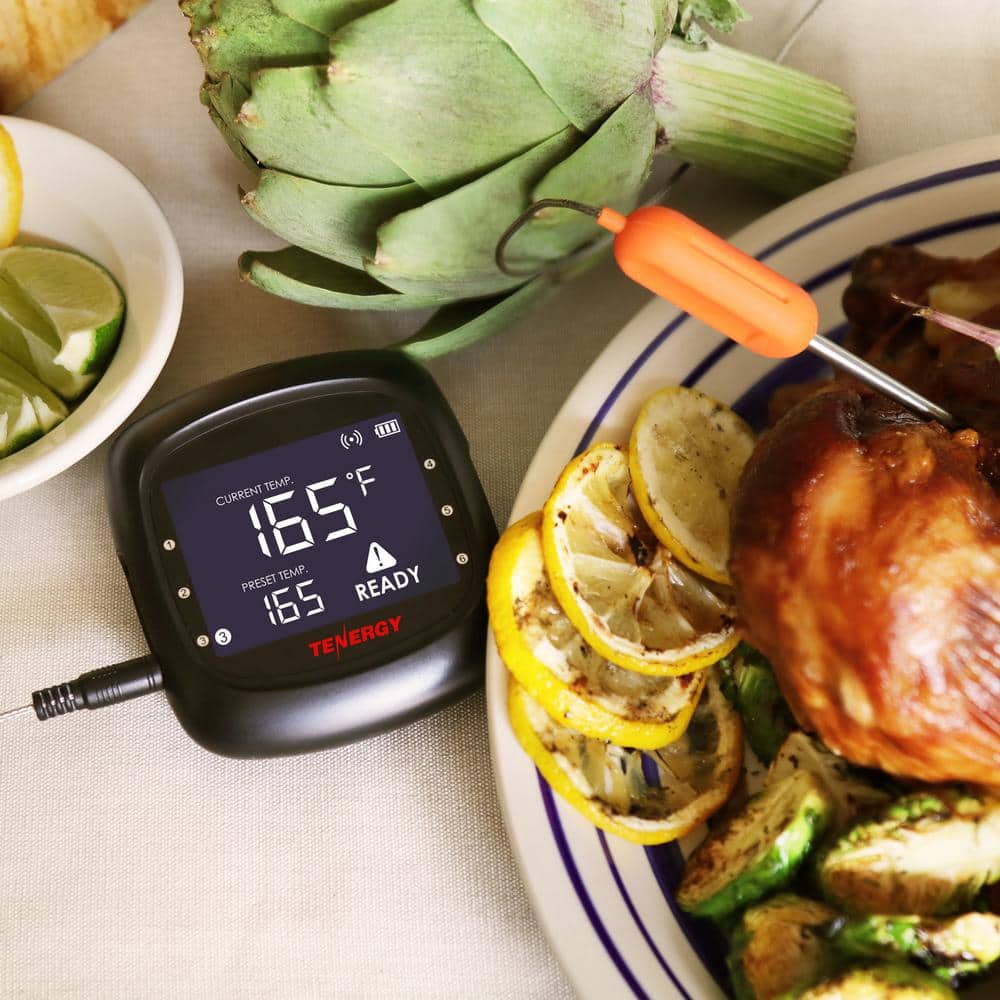 Solis Black Wireless Digital Meat Thermometer with 6 Stainless Steel Probes