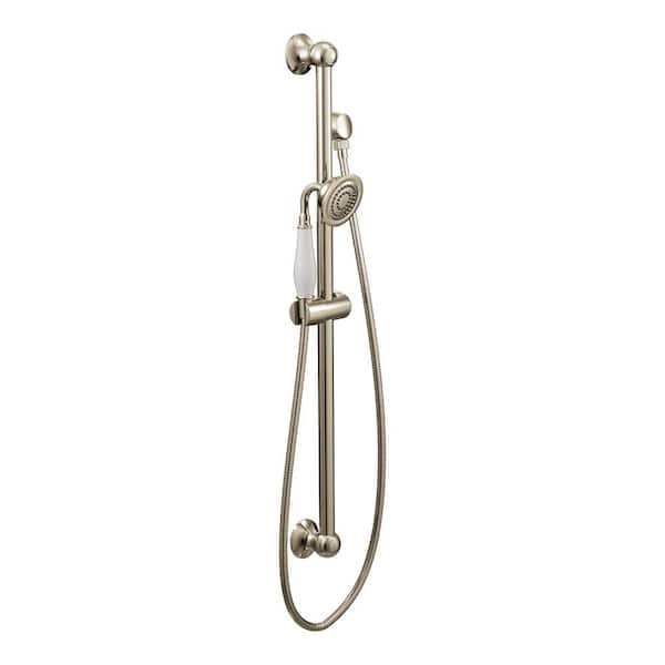 Weymouth 1-Spray Wall Bar With Handshower in Polished Nickel (Valve Not Included)