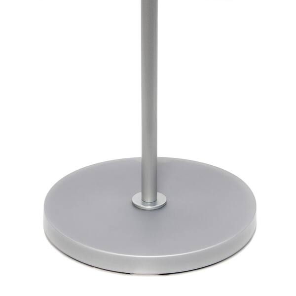 Creekwood home Essentix 70 in. Silver 1-Light Torchiere Floor Lamp