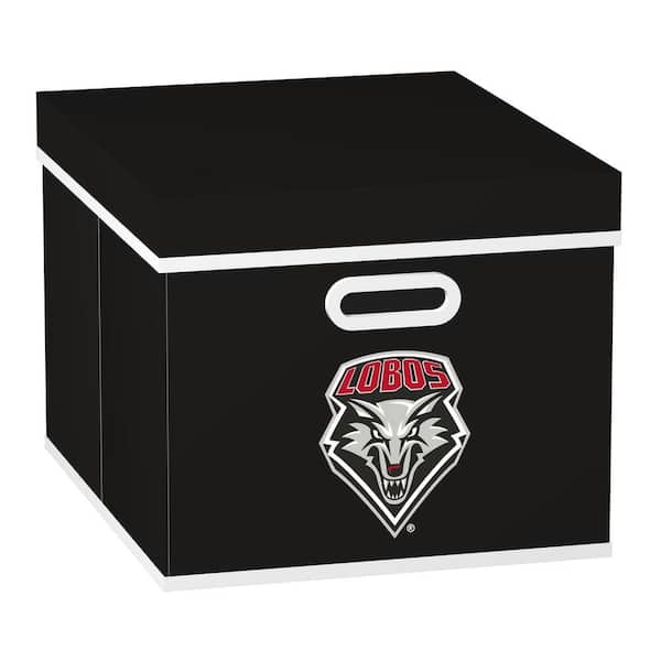MyOwnersBox College STACKITS University of New Mexico 12 in. x 10 in. x 15 in. Stackable Black Fabric Storage Cube