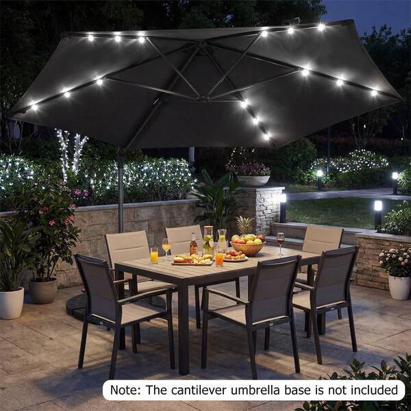 7.5' square patio umbrella Venice 7.5' Square Crank Umbrella White/Black