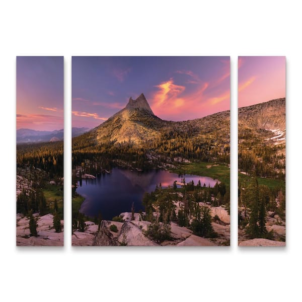 Trademark Fine Art Andy Wu Upper Cathedral Lake Paradise Multi Panel Unframed Photography Wall Art 30 in. x 41 in.
