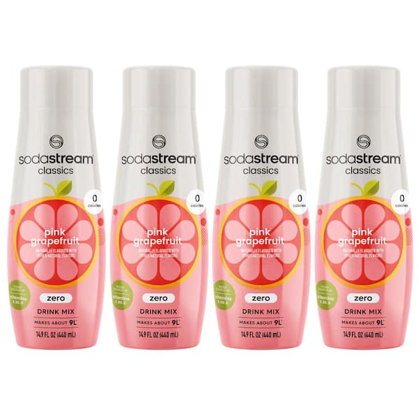 SodaStream 440 ml Pink Grapefruit Zero Calorie Soda Mix (Case of 4)