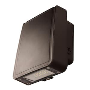 150W Equivalent Integrated Outdoor Bronze LED Wall Pack, 5000 Lumens, 4000K