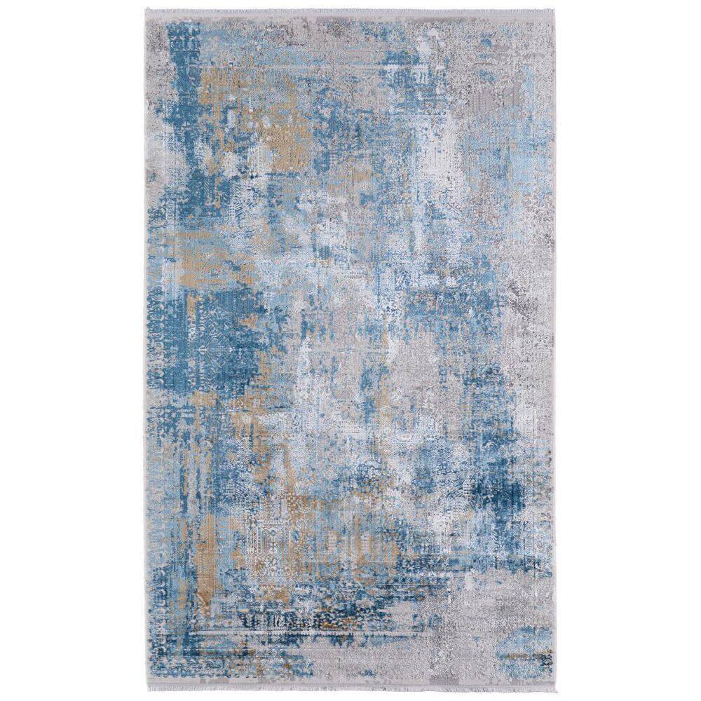 5 X 8 Blue, Gold, Gray Abstract Area Rug price history on PriceWatchPro
