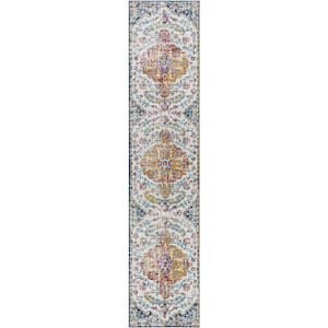 Demeter Ivory 3 ft. x 12 ft. Oriental Runner Rug