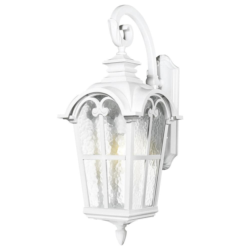 29 in. Large Exterior White Weather Resistant Outdoor Hardwired Wall Lantern Sconce with No Bulbs Included price history on PriceWatchPro
