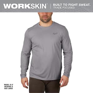 MARK AND LONA ホワイト Refined Long Sleeve Milwaukee Men's Work Skin Extra Large Gray Light Weight