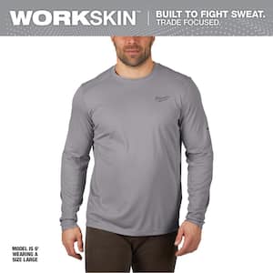 Gen II Men's Work Skin 3X-Large Gray Light Weight Performance Long-Sleeve T-Shirt