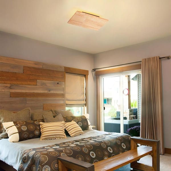 Rennnsan Viora 10.6 in. Farmhouse Natural Wood Rectangular
