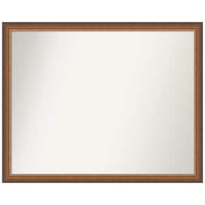 2-Tone Bronze Copper 30.25 in. x 24.25 in. Non-Beveled Modern Rectangle Wood Framed Wall Mirror in Bronze