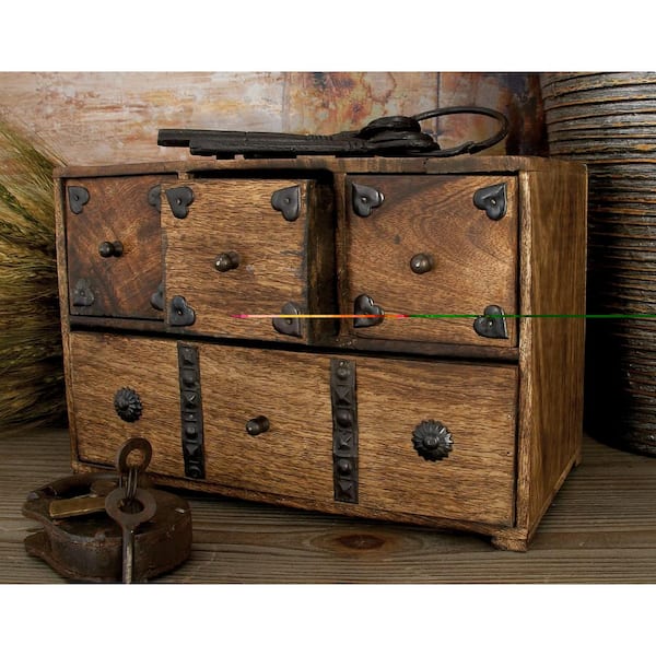 Litton Lane 11 in. x 8 in. New Traditional Wooden Chest Box