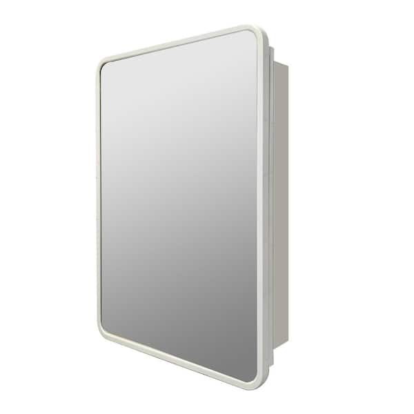 Unbranded 24 in. W x 32 in. H Rectangular White Surface or Recessed Mount Bathroom Medicine Cabinet with Mirror Removable Shelf