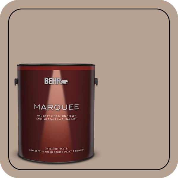 BEHR MARQUEE 1 gal. #N190-4 Rugged Tan One-Coat Hide Matte Interior Paint & Primer