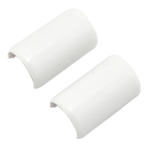 Wiremold CordMate Cord Cover Coupling, Cord Hider for Home or Office, Holds 1 Cable, White (2 Pack)