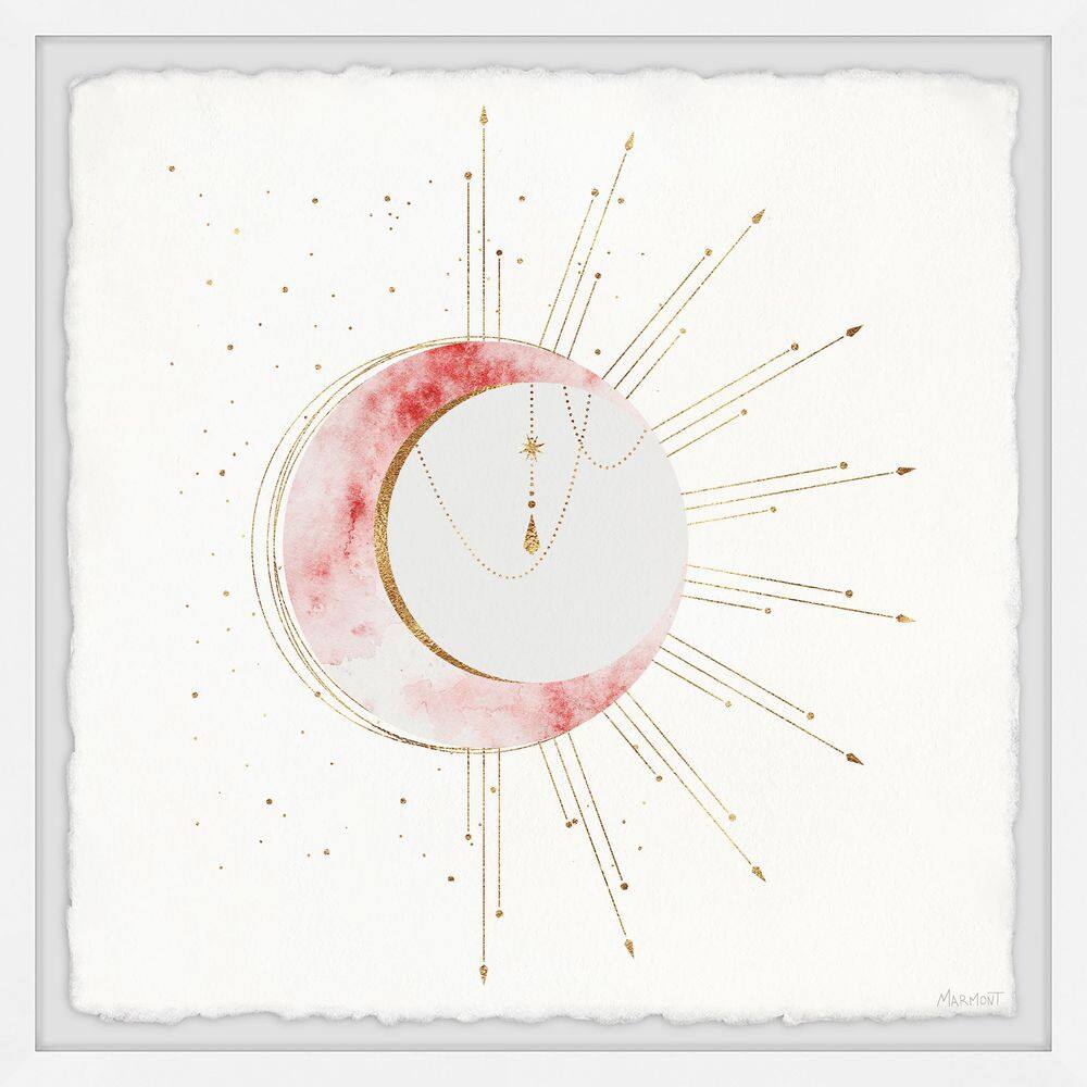 Red Moon by Marmont Hill Framed Astronomy Art Print 12 in. x 12 in.