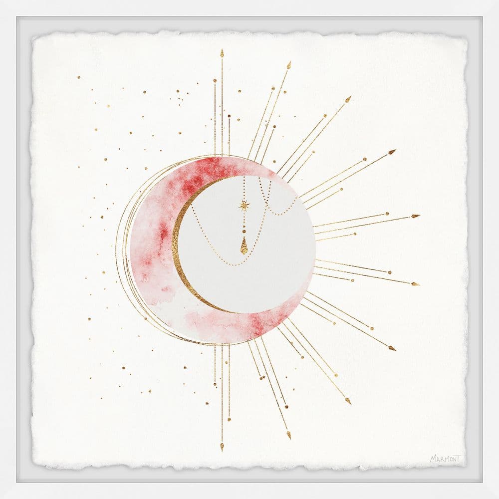 Red Moon by Marmont Hill Framed Astronomy Art Print 18 in. x 18 in.