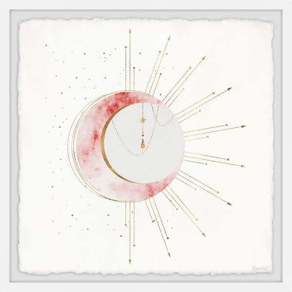 Unbranded "Red Moon" by Marmont Hill Framed Astronomy Art Print 24 in. x 24 in.