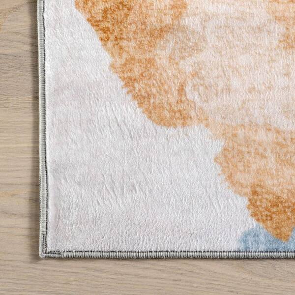 nuLOOM Solene Abstract Washable Multicolor 8 ft. x 10 ft. Indoor