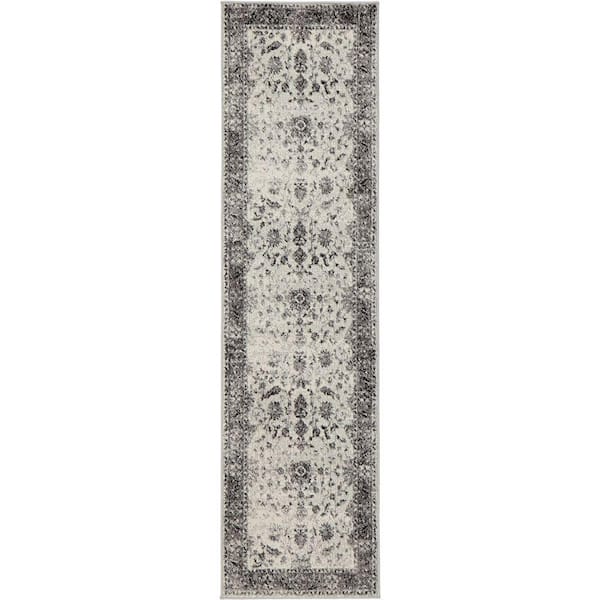 Home Decorators Collection Old Treasures Gray 2 ft. x 7 ft. Runner Rug