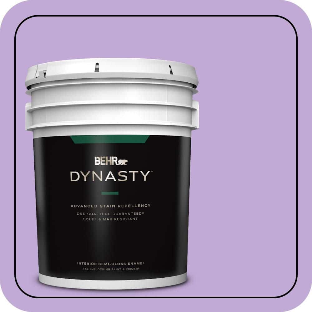 5 gal. #MQ4-59 Purple Gladiola One-Coat Hide Semi-Gloss Enamel Interior Stain-Blocking Paint & Primer price history on PriceWatchPro