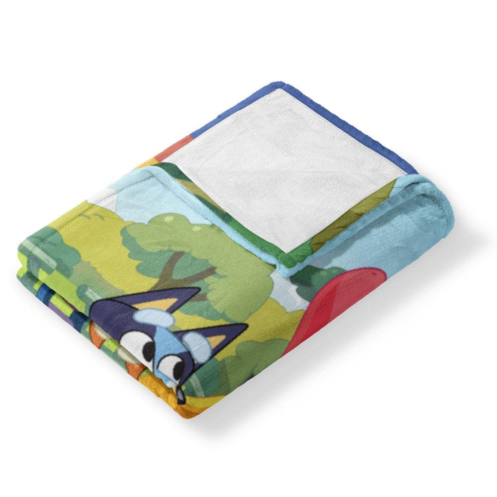 Bluey Balloon Girls Multicolor Silk Touch Throw Blanket, 50" x 60"