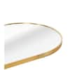 LCEPURE TRADE INC Gold 20 in. W x 60 in. H Decorative Mirror Oval Metal Aluminum Full Length Mirror Vanity Mirror for Living Room JY25032402