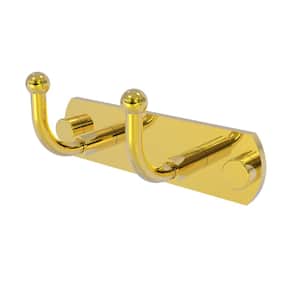 Skyline Collection 2 Position Robe Hook in Polished Brass