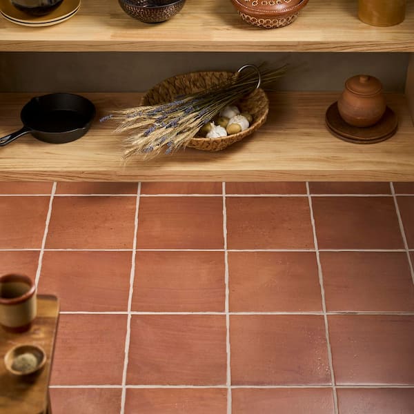 Sienna Terracotta Canyon 8.85 in. x 8.85 in. Matte Porcelain Floor and Wall Tile (8.69 sq. ft./ Case)