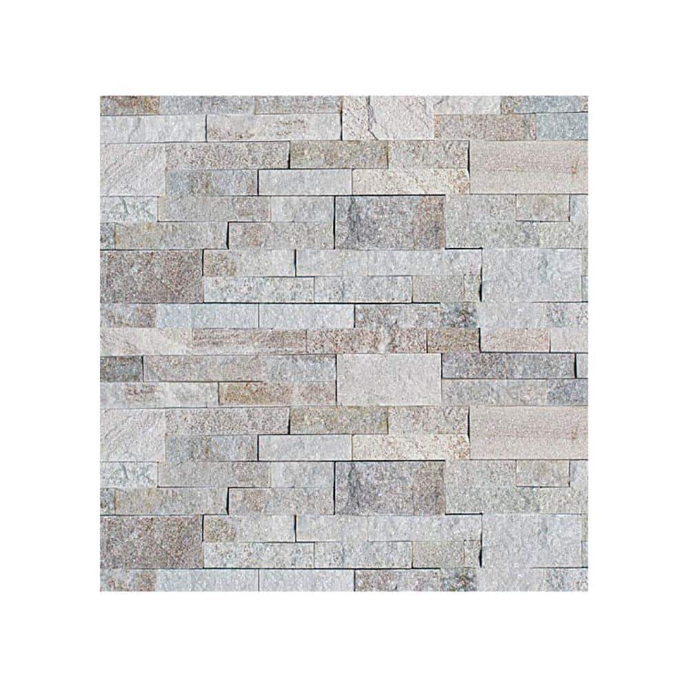 6 in. x 6 in. White Chestnut Natural Stacked Stone Veneer Siding Sample Swatch price history on PriceWatchPro