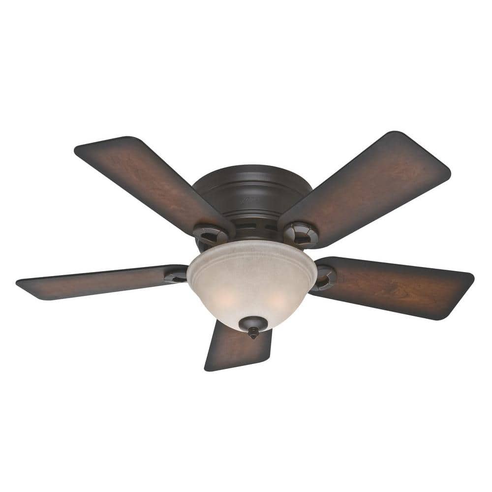 Conroy Onyx Bengal 42" Low Profile Ceiling Fan with Mahogany Blades and LED Light