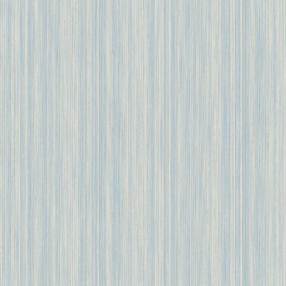 Blue and Silver Striped Non-Pasted Washable Wallpaper