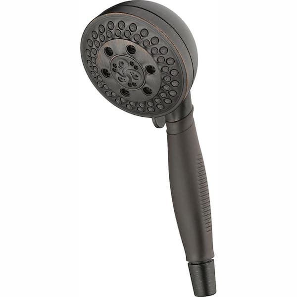 Delta 5-Spray Patterns 1.75 GPM 4.09 in. Wall Mount Handheld Shower Head with H2Okinetic in Venetian Bronze