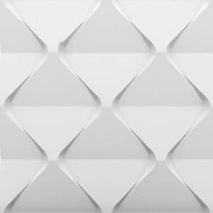 Harmony Plain White 2 ft. x 2 ft. Seamless Foam Glue-up 3D Wall Panel (24 sq. ft./case)