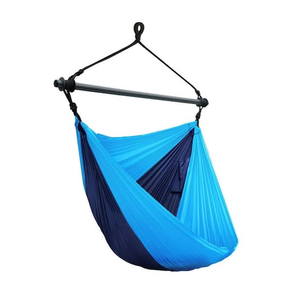 4 ft. Portable Outdoor Hammock Chair Hammock with Stand in Blue