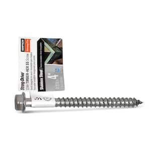 0.276 in. x 4 in. Strong-Drive SDWH Timber-Hex Type 316 Stainless Steel Wood Screw