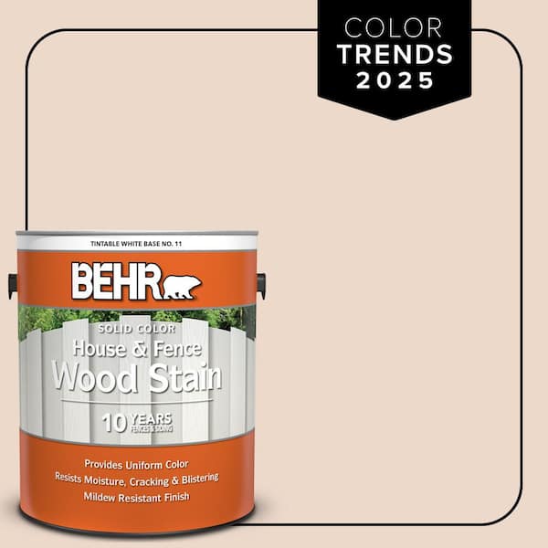 BEHR 1 gal. #S210-1 Nutmeg Frost Solid Color House and Fence Exterior Wood Stain