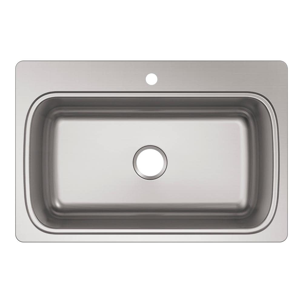 Verse 33" Stainless Steel Single Bowl Kitchen Sink