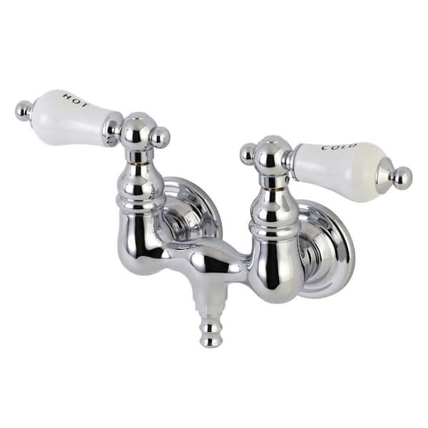 Kingston Brass Vintage Double Handle Wall Mounted Clawfoot Tub