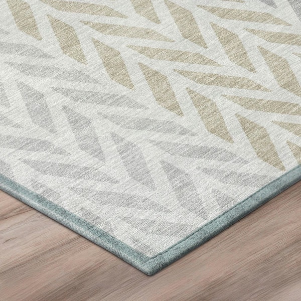Chantille Machine Washable Indoor/Outdoor Abstract ACN3041 Tin 2 ft. x 7 ft. Runner Rug
