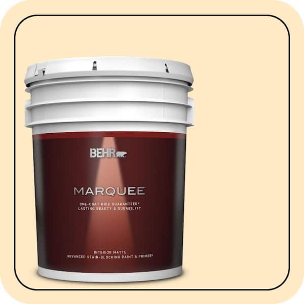 BEHR MARQUEE 5 gal. #P250-1 Papaya Sorbet Matte Interior Paint & Primer