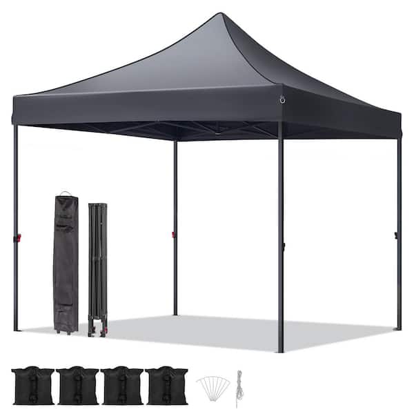 Karl home 10 ft. x 10 ft. Black Instant Portable Pop Up Canopy Tent