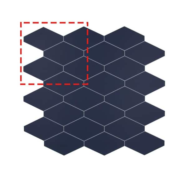 sunwings Navy Blue 6 in. x 6 in. Hexagon SPC Peel and Stick Backsplash Wall Tile (1-Pack, 0.25 sq .ft.)
