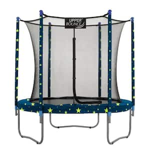 Machrus Upper Bounce 9 ft. Round Trampoline Set with Safety Enclosure System Outdoor Trampoline for Kids and Adults