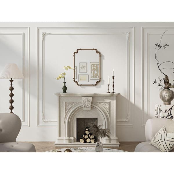 KeonJinn 22 in. H x 30 in. W Framed Rectangular Vintage Mirror