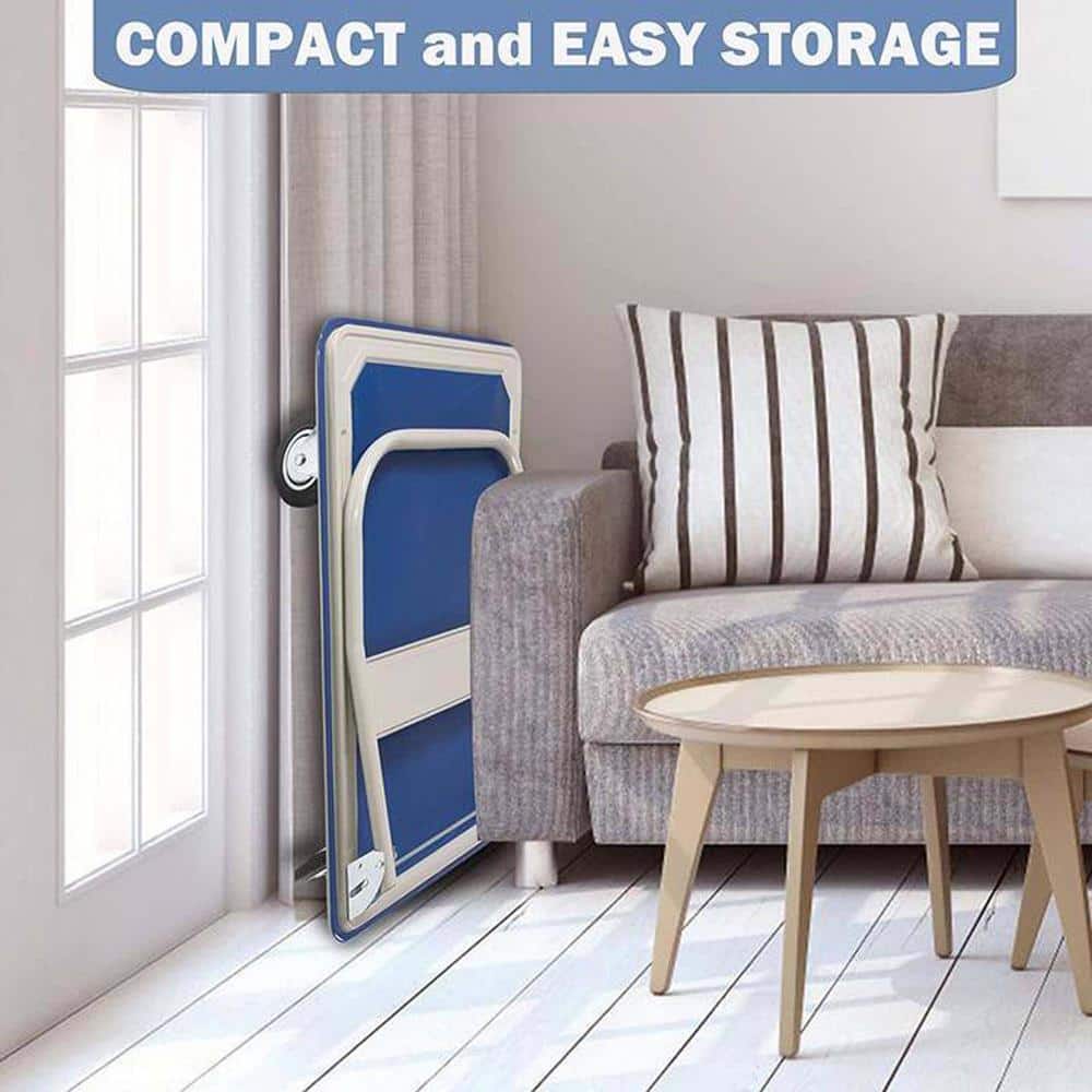 Heavy-Duty Blue and Gray Folding Platform Cart