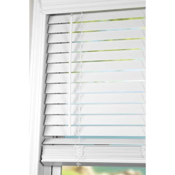 Arlo Blinds White Cordless Faux Wood, Home Depot Wooden Blinds White