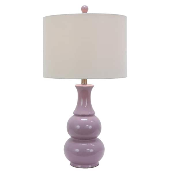 purple ceramic lamp