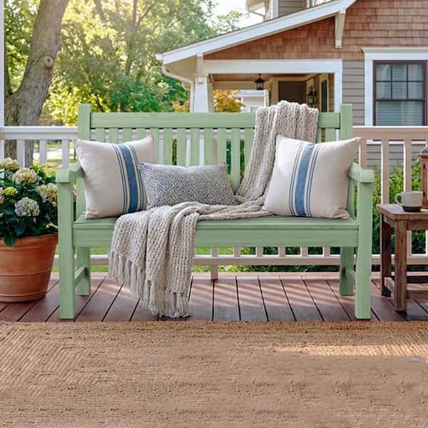 47.8 in. Green Polystyrene Garden Bench L0CJ8Z39MP - The Home Depot