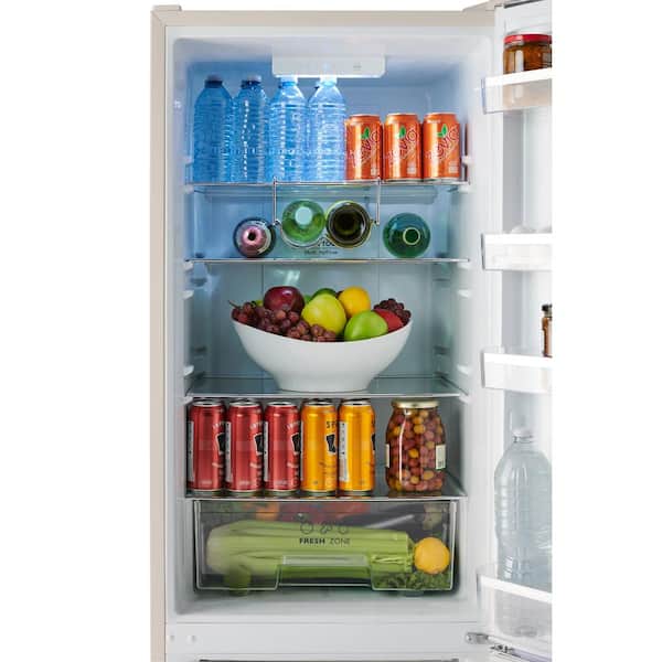 iio 11 Cu. ft. Retro Refrigerator with Bottom Freezer White / Left